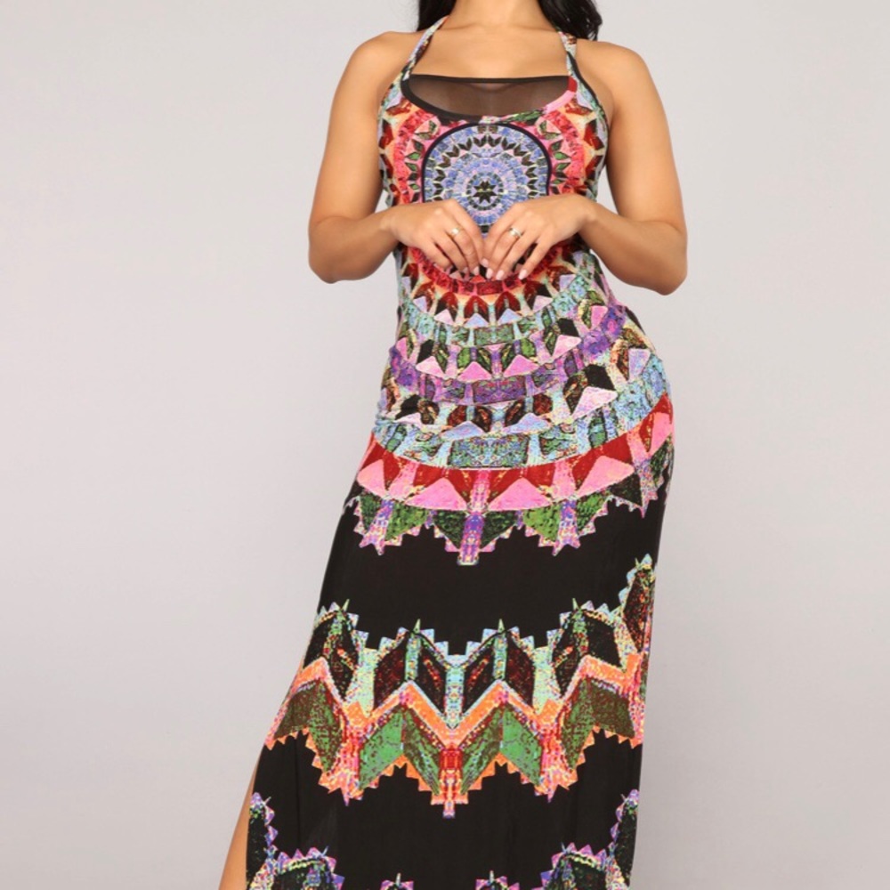 Fashion Nova My Tribe Maxi Dress Black